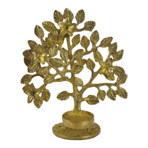 Brass Antique Kalpavruksham Diya/Candel Holder Small